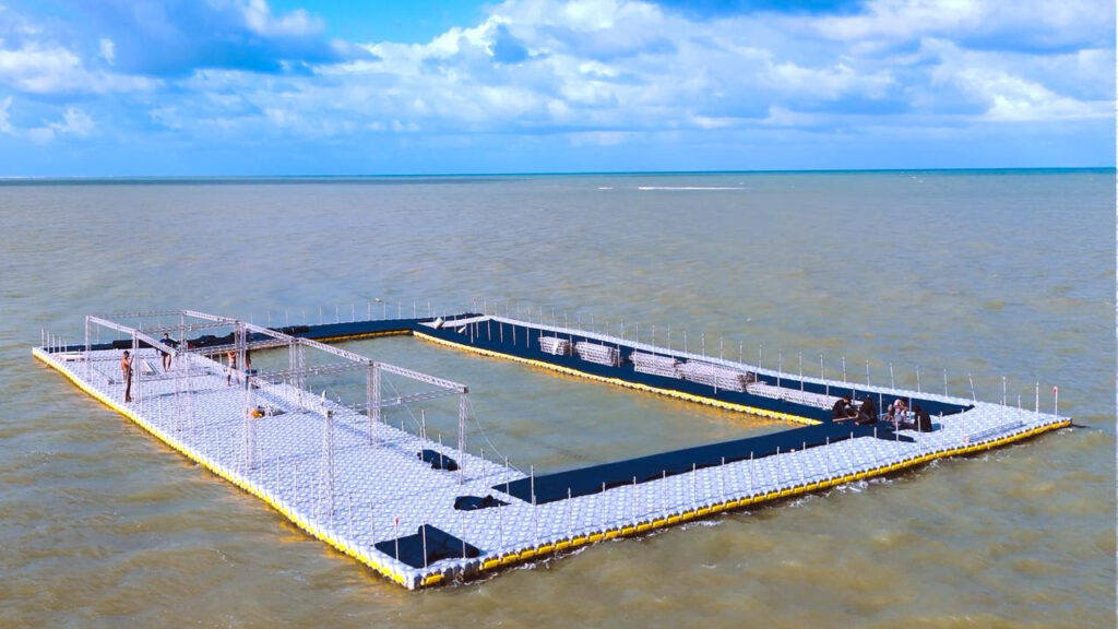 INOVAÇÃOJoão Pessoa sedia o Aquarace, primeira competição do mundo em piscina flutuante no mar