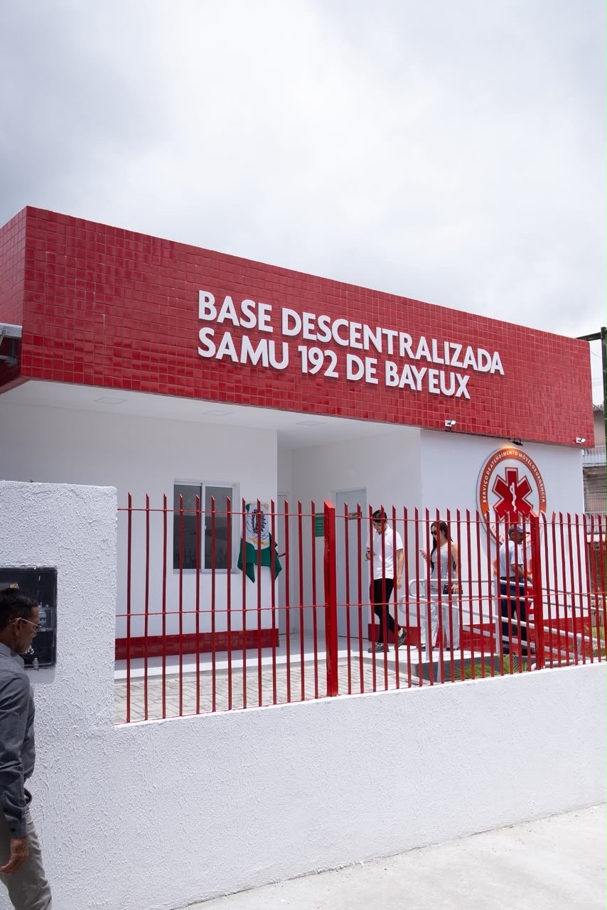 SAÚDE PÚBLICABayeux inaugura base própria do Samu 192 na Policlínica Benjamin Maranhão